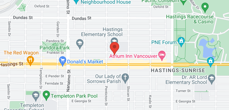map of 2636 FRANKLIN STREET